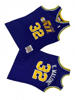 NBA 32 K.Malone Utah Jazz M&N Maillot Violet